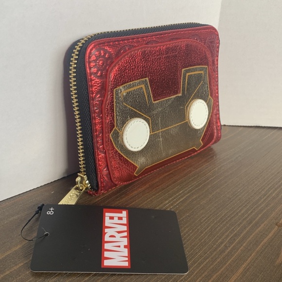 Loungefly Marvel pop Iron Man Cosplay  nwt Pop! Zip Around Wallet - Picture 13 of 15